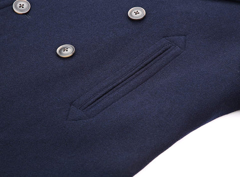 Men's Wool Pea Coat Classic Jacket
