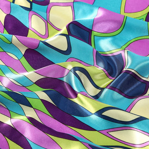 35” Large Satin Square Head Scarf - 2Pcs