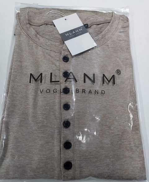 Mens Casual Slim Fit Basic Henley Short/Long Sleeve Fashion T-Shirt