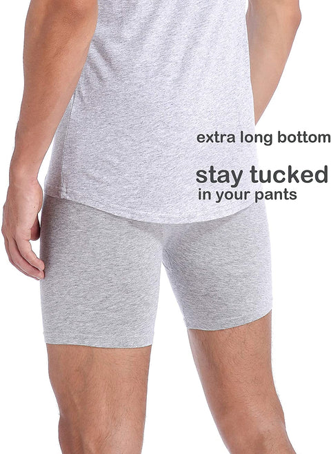 Men's 3-Pack Undershirts Cotton Spandex Stretchy Comfy Crew Neck T-Shirts