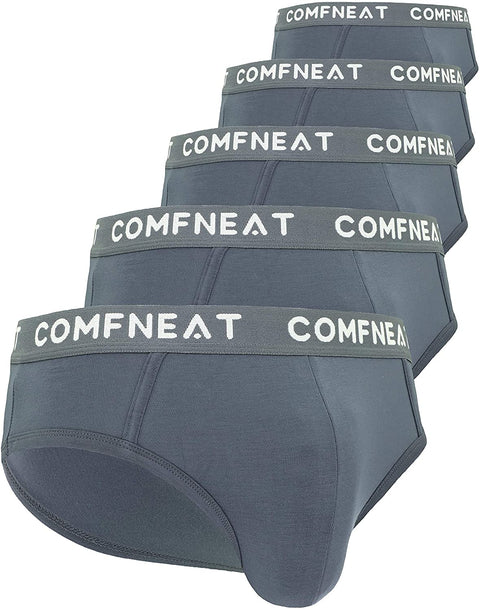 Men's 5-Pack Briefs Bamboo Rayon Stretchy Ultra Soft Comfy Underwear