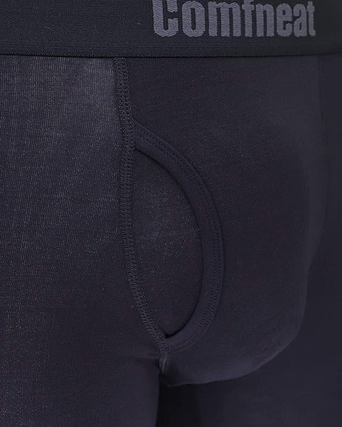 Men's 4-Pack Boxer Briefs Bamboo Rayon Ultra Soft Comfy Underwear with Fly