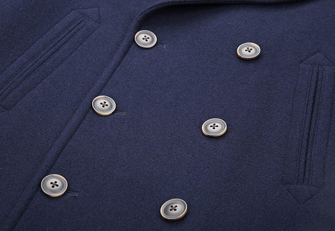 Men's Wool Pea Coat Classic Jacket