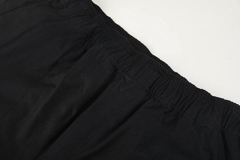 Mens Elastic Waist Long Pants Classic Casual Lightweight Stretchy with Pockets