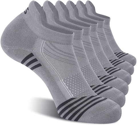 CelerSport 6 Pack Men's Ankle Running Socks Low Cut Athletic Sports Socks