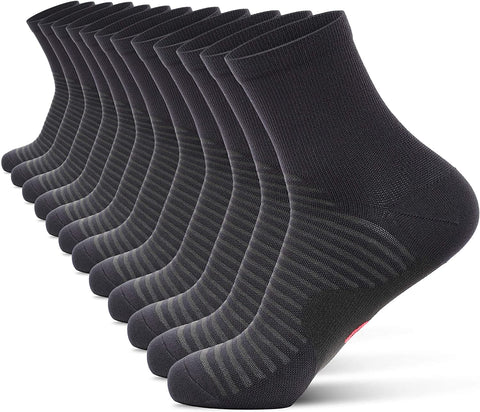 Running Ankle Socks for Men and Women (6 Pairs), Quarter Athletic Socks for Running, Cycling, Golf, Work