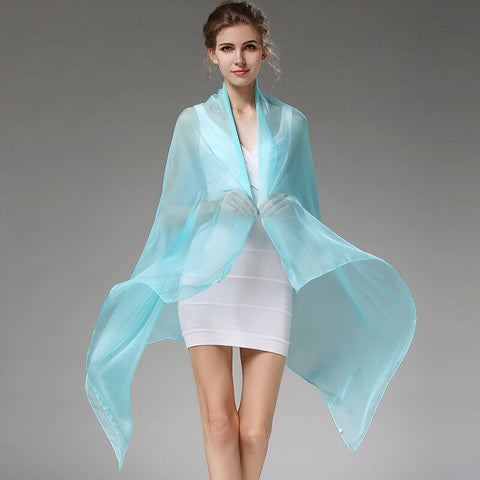 Women 100% Natural Silk Scarf Shawl