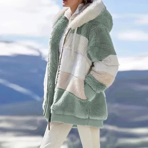 5XL Plus Size Women's Winter Coat Oversized Fashion Casual Stitching Plaid Clothes