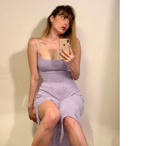 Sexy Beachwear Holiday Winter Knitted Sweater Dress