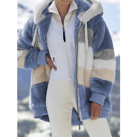5XL Plus Size Women's Winter Coat Oversized Fashion Casual Stitching Plaid Clothes