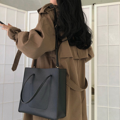 Chic rench Coat Casual Women's Long Outerwear Loose Overcoat Autumn Winter Fashion