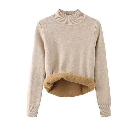 Winter Half Turtleneck Knitted Pullovers Fashion Clothes Woman 2022