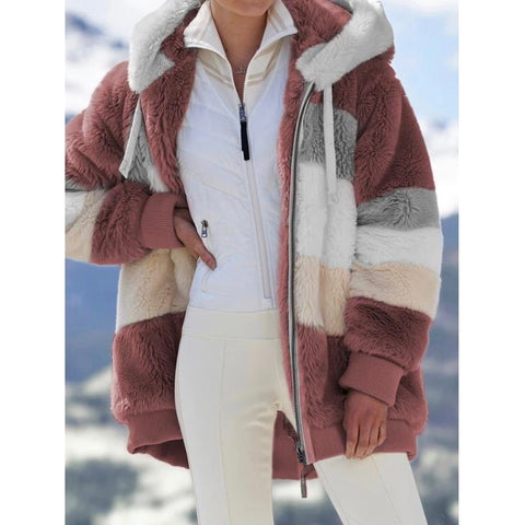 5XL Plus Size Women's Winter Coat Oversized Fashion Casual Stitching Plaid Clothes