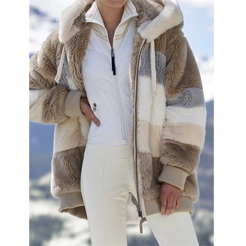 5XL Plus Size Women's Winter Coat Oversized Fashion Casual Stitching Plaid Clothes