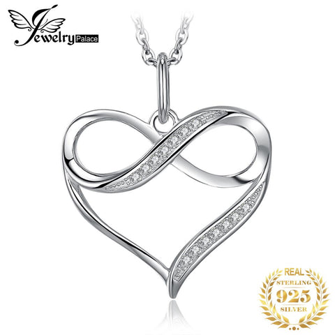 Love Heart Silver Pendant Necklace