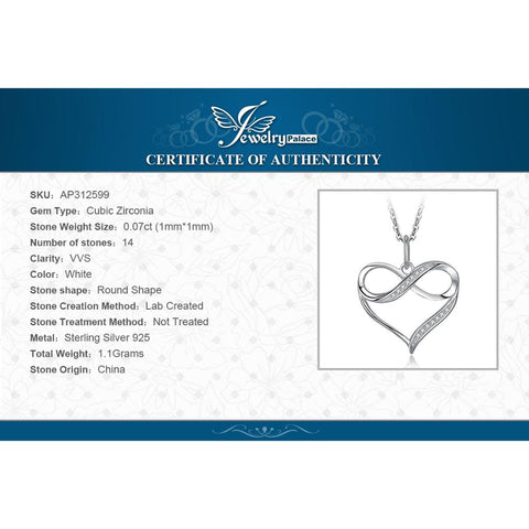 Love Heart Silver Pendant Necklace