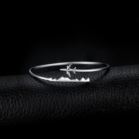 Airplane 925 Sterling Silver Bangles
