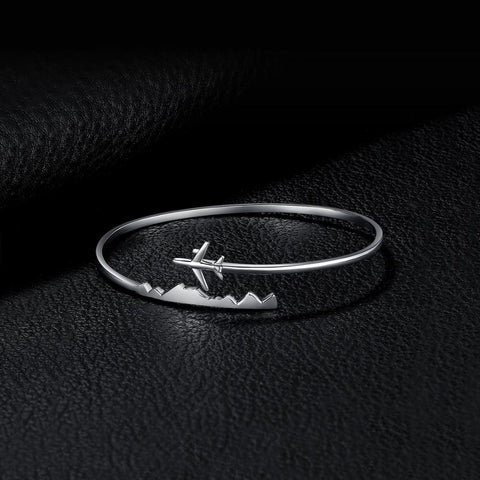 Airplane 925 Sterling Silver Bangles