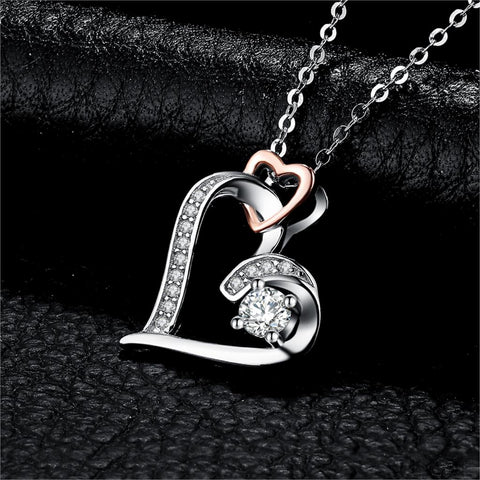 Infinity Heart Pendant Necklace