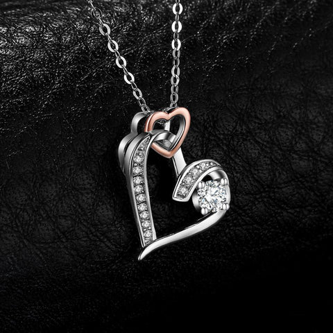 Infinity Heart Pendant Necklace