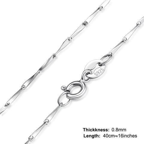 925 Sterling Silver Necklace Ingot Twisted Trace