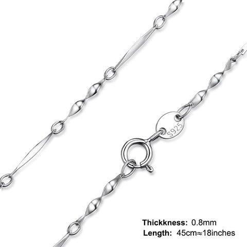 925 Sterling Silver Necklace Ingot Twisted Trace