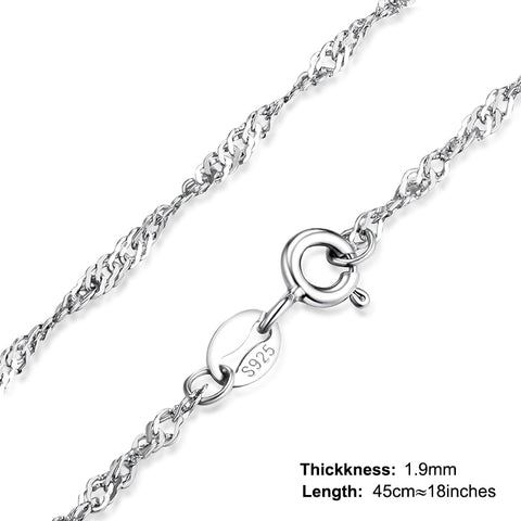 925 Sterling Silver Necklace Ingot Twisted Trace