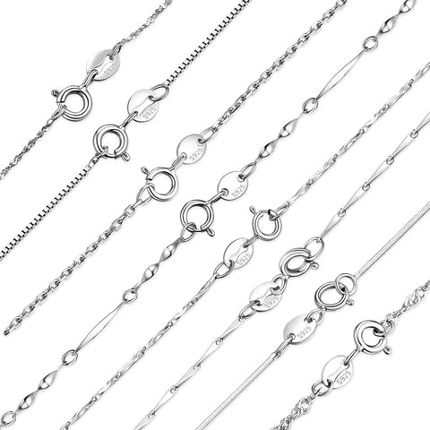 925 Sterling Silver Necklace Ingot Twisted Trace