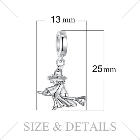 925 Sterling Silver Witch Beads  Bracelet