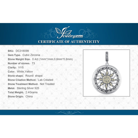 925 Sterling Silver Cubic Zirconia Charm