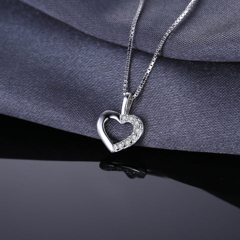 Heart Sterling Silver Pendant Necklace 925 Sterling Silver