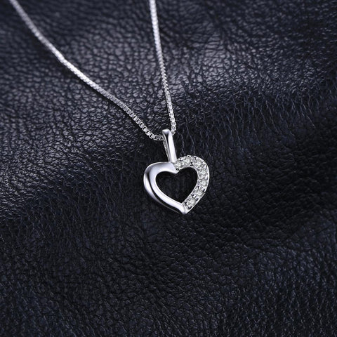 Heart Sterling Silver Pendant Necklace 925 Sterling Silver