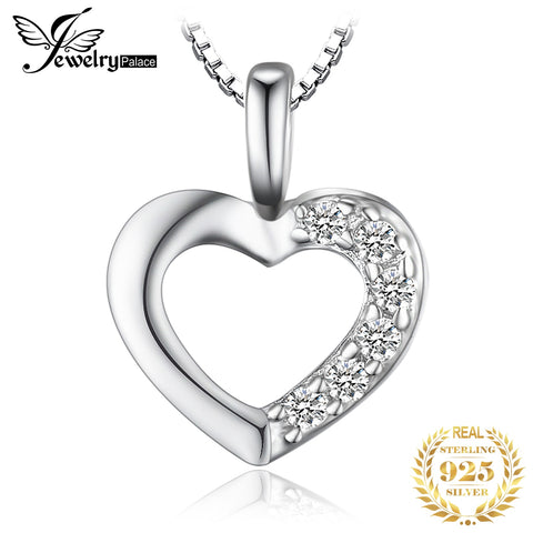 Heart Sterling Silver Pendant Necklace 925 Sterling Silver