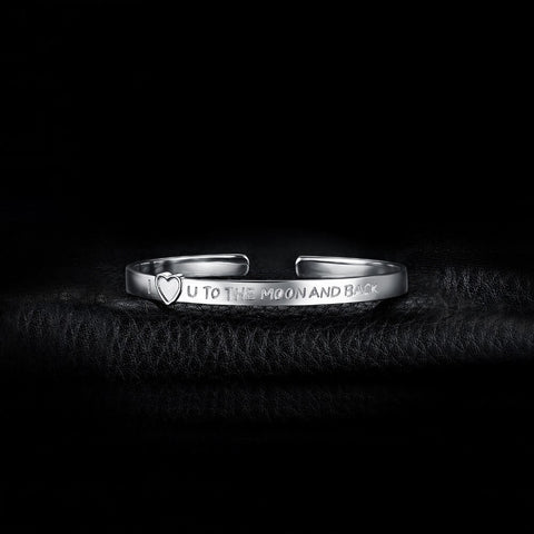 Moon Back 925 Sterling Silver Cuff
