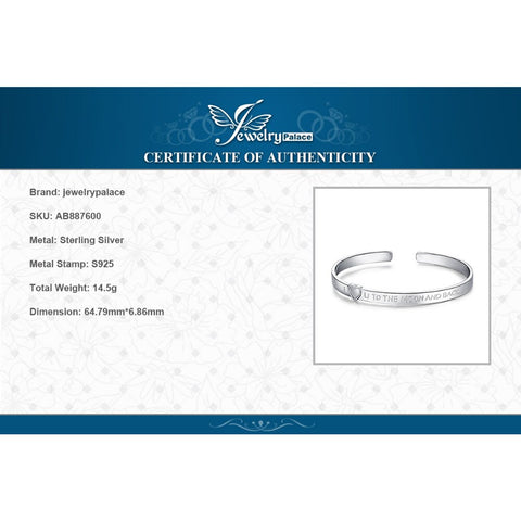 Moon Back 925 Sterling Silver Cuff