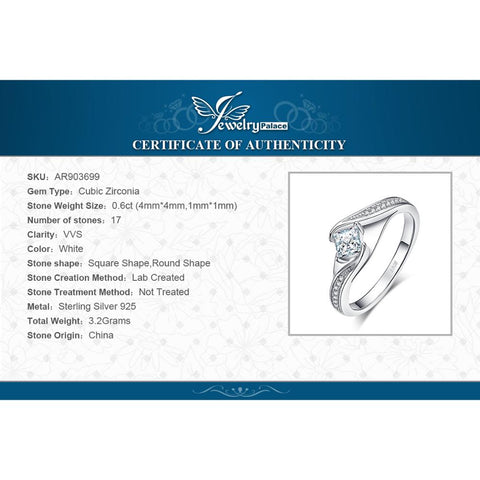Engagement Ring 925 Sterling Silver