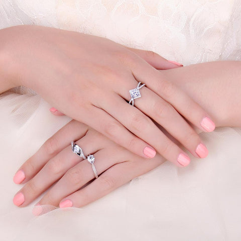 Engagement Ring 925 Sterling Silver