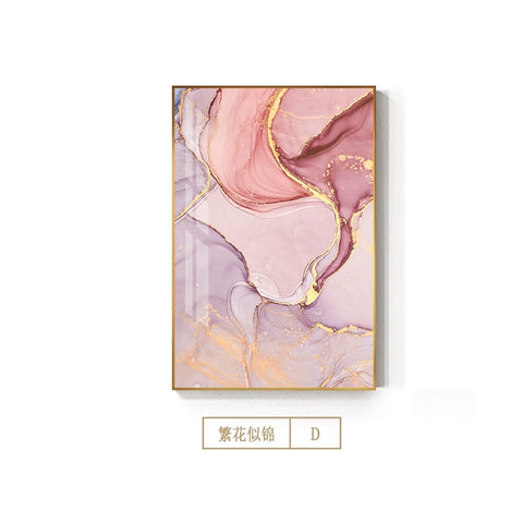 Nordic Purple Pink Canvas Painting