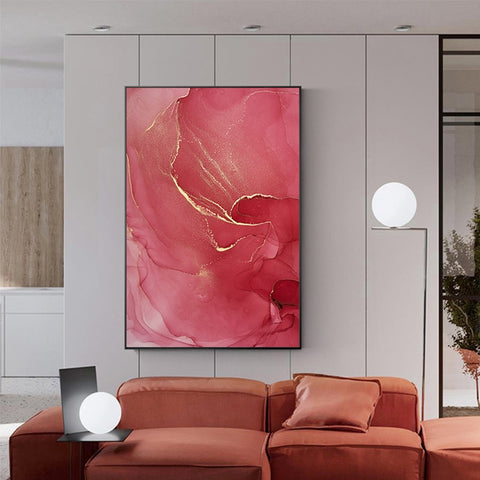 Nordic Purple Pink Canvas Painting