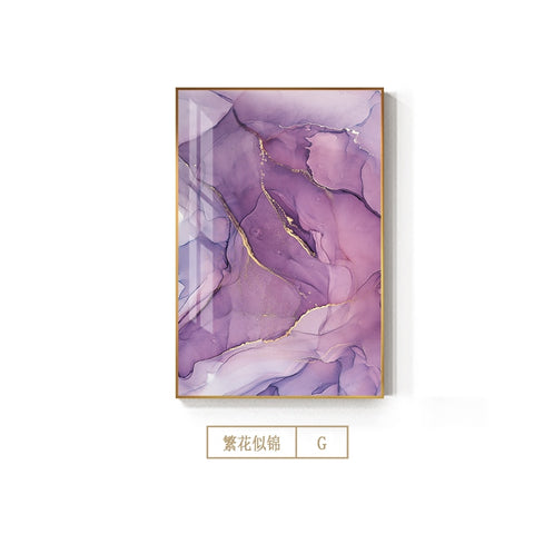 Nordic Purple Pink Canvas Painting