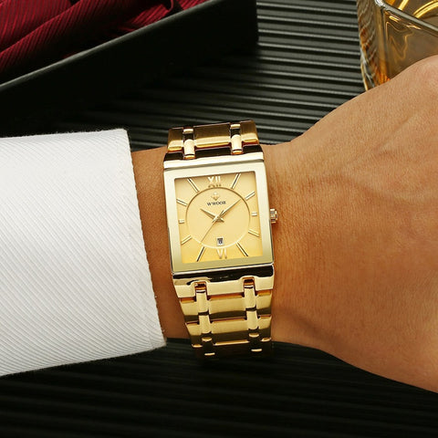 Gold Square Men's Watches