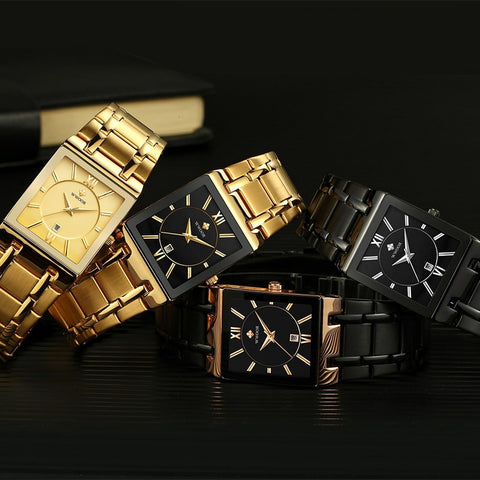 Gold Square Men's Watches