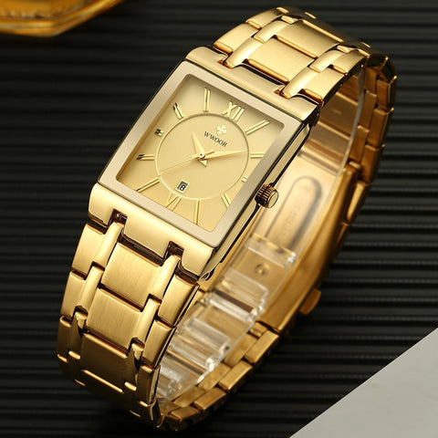 Gold Square Men's Watches
