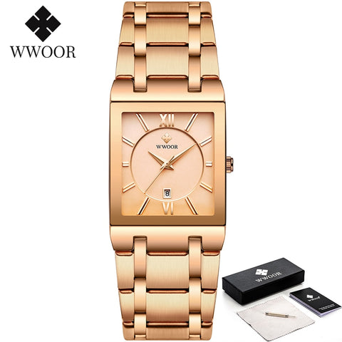 Gold Square Men's Watches