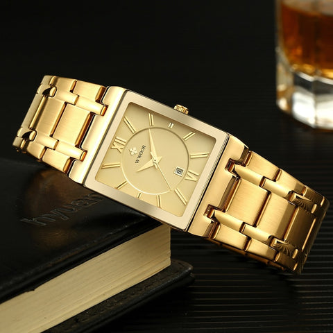 Gold Square Men's Watches