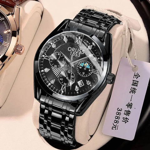 Automatic movement watch men's calendar pointer