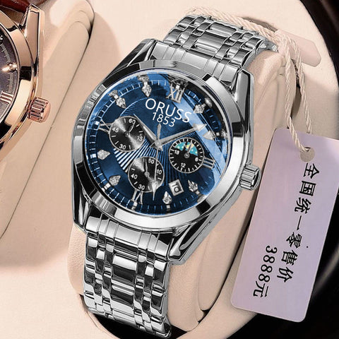 Automatic movement watch men's calendar pointer