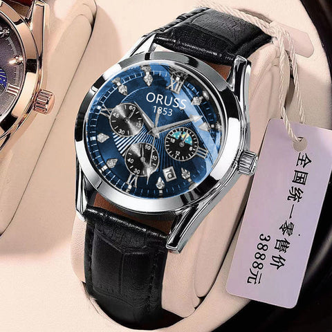 Automatic movement watch men's calendar pointer