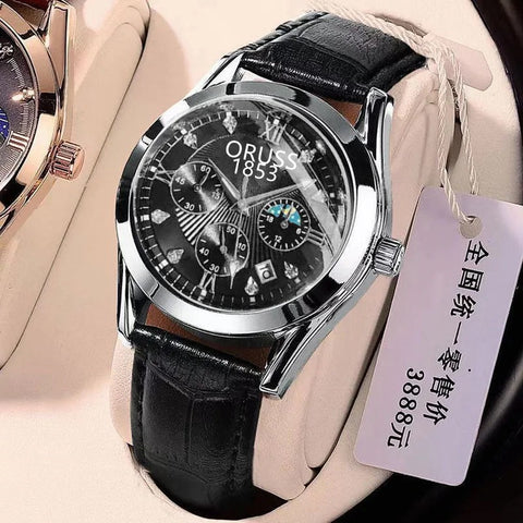 Automatic movement watch men's calendar pointer