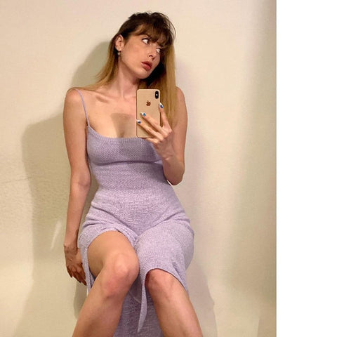 Sexy Beachwear Holiday Winter Knitted Sweater Dress